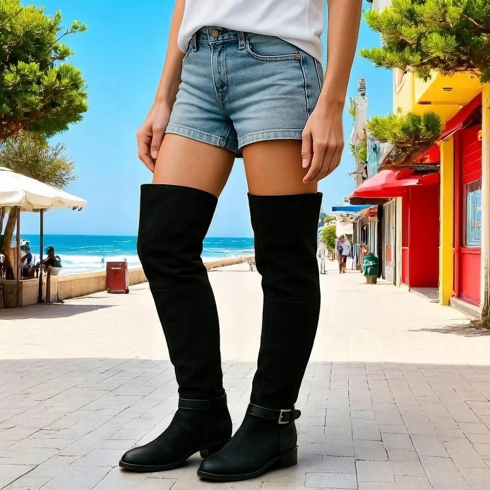 Gentle Souls Over The Knee Boot Two Leathers